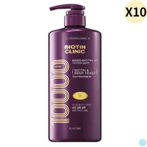 LG생활건강 엘라스틴 비오틴 클리닉 맥주효모 샴푸 1000ml (10개)
