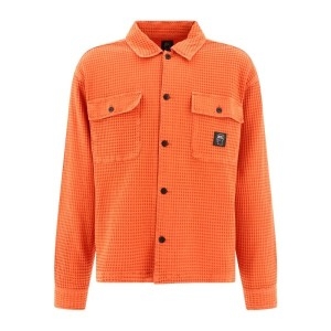  와플 브레인데드 긴팔 셔츠 W23T22001365TERRA Orange