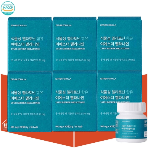 에스더포뮬러 식물성 멜라토닌 함유 여에스더 멜라나인 30정 (6개)