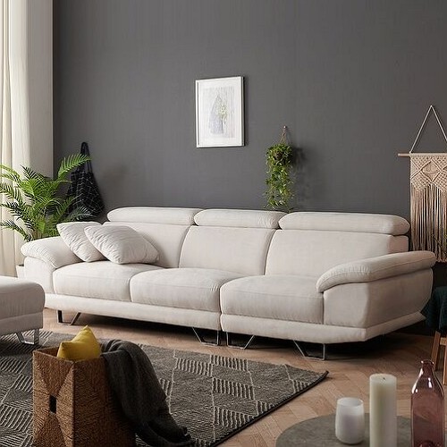 폴로까사 한샘몰 생드니 아쿠아텍스 스웨이드 패브릭 소파 4인용_이미지