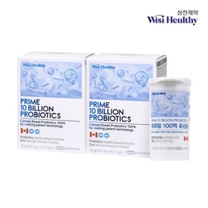삼진제약 위시헬씨 프라임 100억 유산균 60캡슐 (2개)