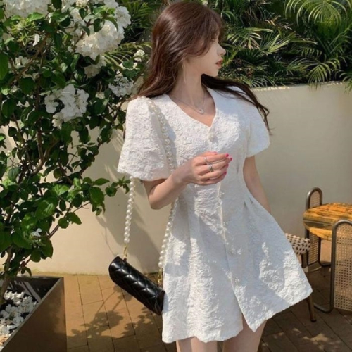 오노마 ONM 하객 원피스 꽃무늬 반팔 미니 스커트 결혼식 상견례 15793688