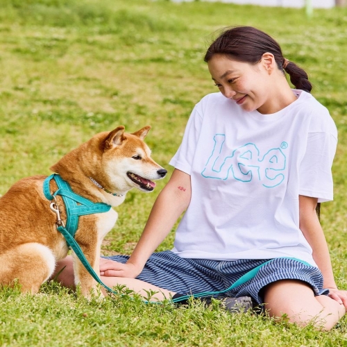 LEE 라인 트위치 로고 티셔츠 화이트 219357 0m_이미지