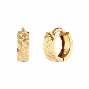 비앤비골드 14K 18K 심플 컷팅 5.9mm 원터치 링 귀걸이 PNE23658
