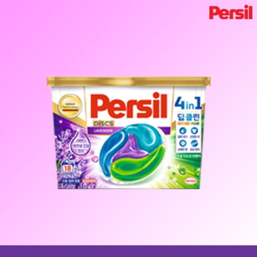 퍼실 디스크 라벤더 18개입