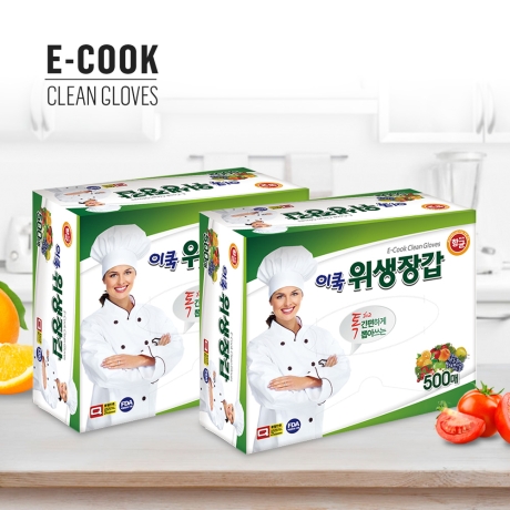 건강누리의료기 이쿡 다용도 위생장갑 500매 (2개(1,000매))_이미지