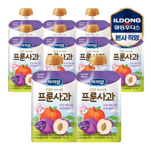 아이얌 건강한 아기사랑 주스 프룬사과 100ml (10개)_이미지