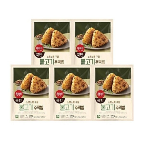 CJ제일제당 햇반 쿡반 불고기 주먹밥 500g (5개)_이미지