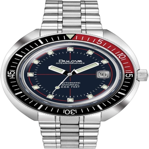 부로바 98B320 Oceanographer Automatic Mens Stainless Steel Devil Diver Silv..