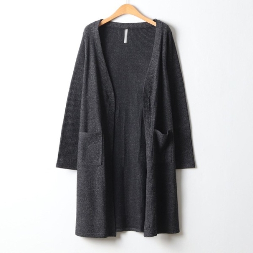 아이우먼 오픈기모포켓가디건 HGJ504M310 빅사이즈_이미지