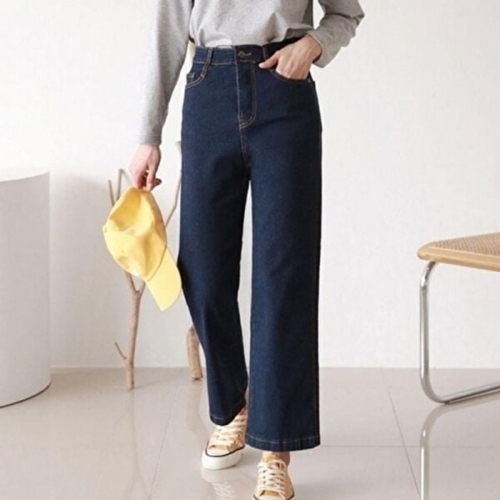 하이 여성 추천 웨스트 청바지 꾸안꾸 1P 뒷밴딩 통바 KYR-WFH5WCW