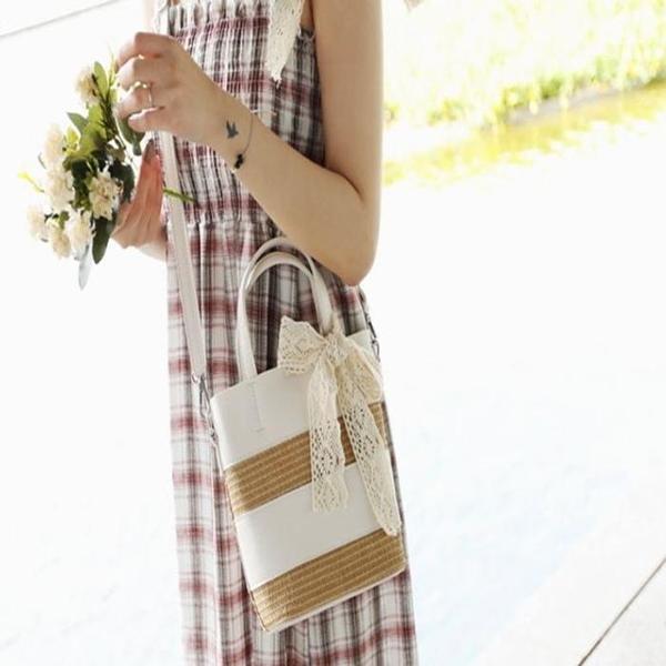 라일리 Rly 스트로 A455 여성 크로스백 여행 가방 라탄백 토트백 S9523660_이미지