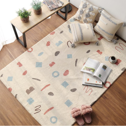 샤이닝홈 꼬모러그 라티오 극세사 거실 카페트 (120x160cm)_이미지