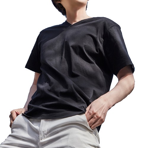 지오다노 브이넥 반팔 티셔츠 029526_이미지