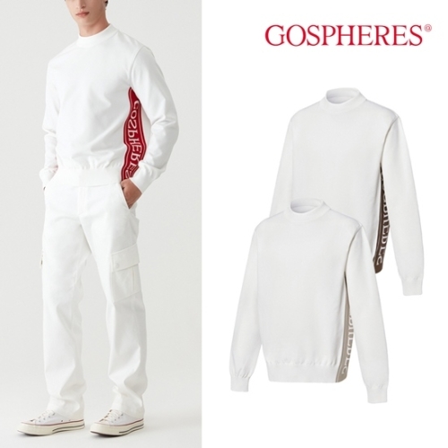  고스피어 GOSPHERES MAN SIDE LOGO MOCK-NECK KNIT_PM3WNT22