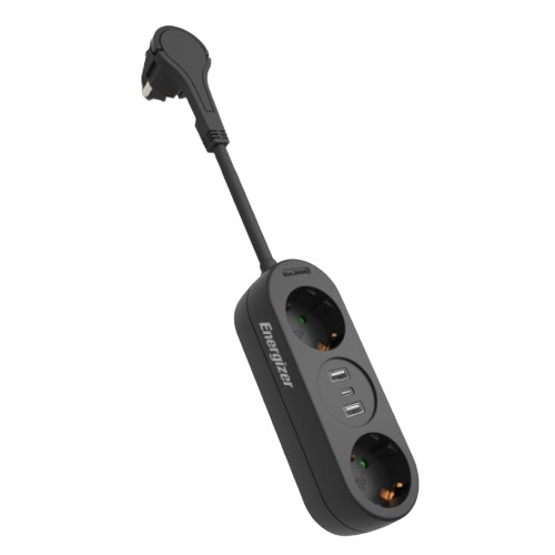 에너자이저 2구 16A USB 고용량 납작멀티탭 (2m)