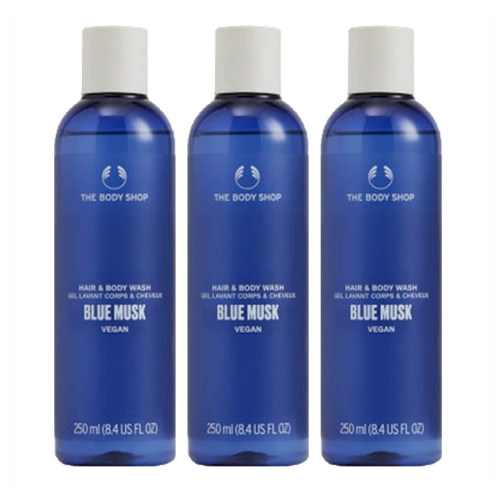 더바디샵 블루 머스크 헤어 앤 바디워시 머스크향 250ml (3개)_이미지