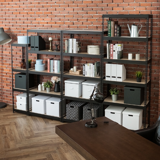 하트랙 무소음 무볼트 2단 앵글선반 400x400 (150cm(높이))_이미지