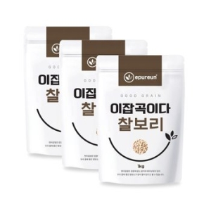  이잡곡이다 25년 국산 햇 찰보리 1kg 3봉