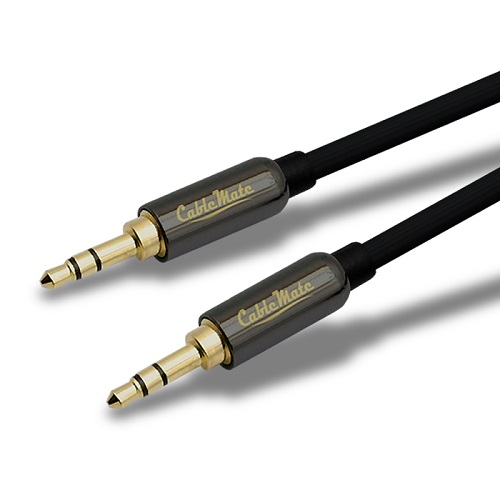 CABLEMATE 스테레오 케이블 3.5mm AUX 최고급형 무산소동선 (M/M) (2m)_이미지
