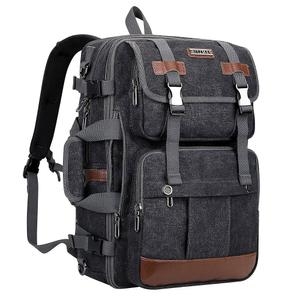 위츠만 캔버스 여행용 백팩 대형 노트북 17인치 기내 반입 항공사 승인 컨버터블 숄더 배낭 A6617-3 블랙 Upgrad..