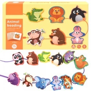 오즈토이 R 원목 목제 블록 실꿰기 교구 동물 wd2135z 가베 블럭 퍼즐 교구/비즈/세트/구슬/게임