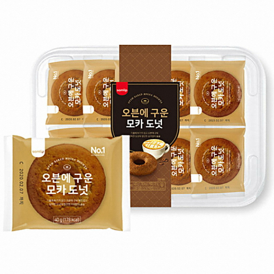 SPC삼립 오븐에 구운 모카 도넛 10개입 400g이미지입니다. 누르면 해당 게시물로 새창이동합니다.