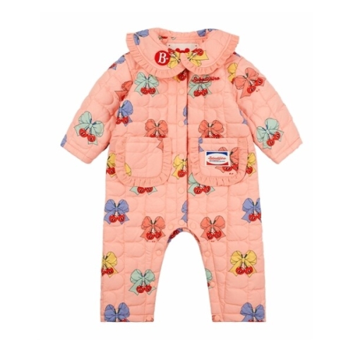 올 오버 리본 체리 베이비 퀼팅 오버롤BP44OV239CH