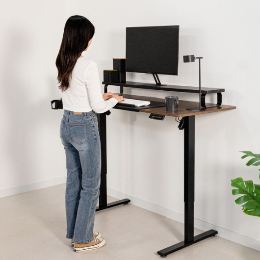 롱코 싱글 슬림 플러스 모션 스탠딩 책상 (1400x600)_이미지