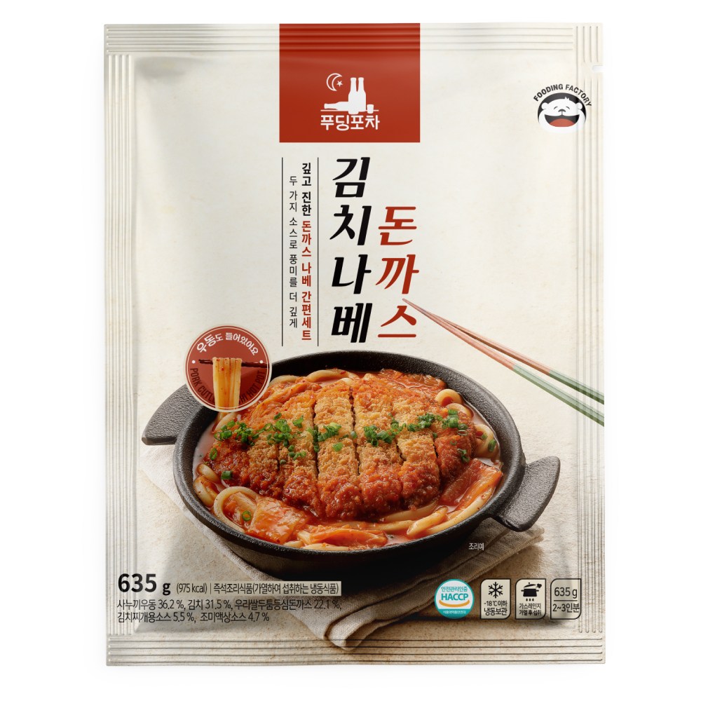 푸딩팩토리  돈가스 김치우동나베 620g[3개]