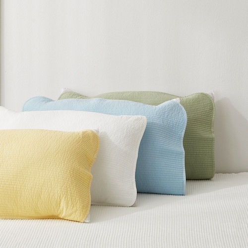 샤이닝홈 담빛 새로 60수 순면 줄누비 피그먼트 워싱 밴딩 베개커버 (1개, 60x40cm)