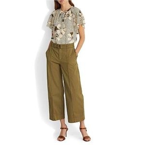 랄프로렌 폴로 여성 플로럴 크링클 조젯 타이넥 블라우스 사이즈 M 2395263