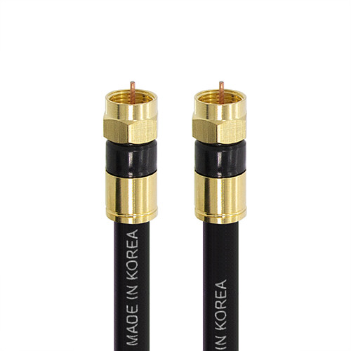 탑라인에이치디 솔탑 골드 고급형 블랙 TV 동축 케이블 (SOLTOP-507, 10m)_이미지