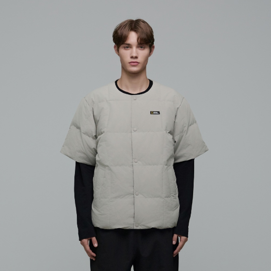 내셔널지오그래픽 헤론 U넥 경량 다운 반팔 점퍼 N244UDW921_이미지