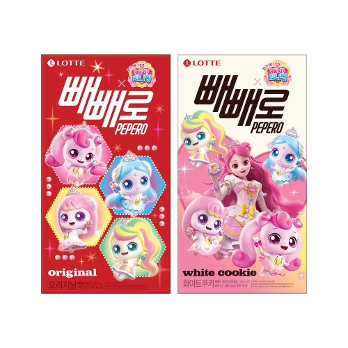 롯데제과 빼빼로 티니핑 초코x1개 + 화이트쿠키x1개_이미지