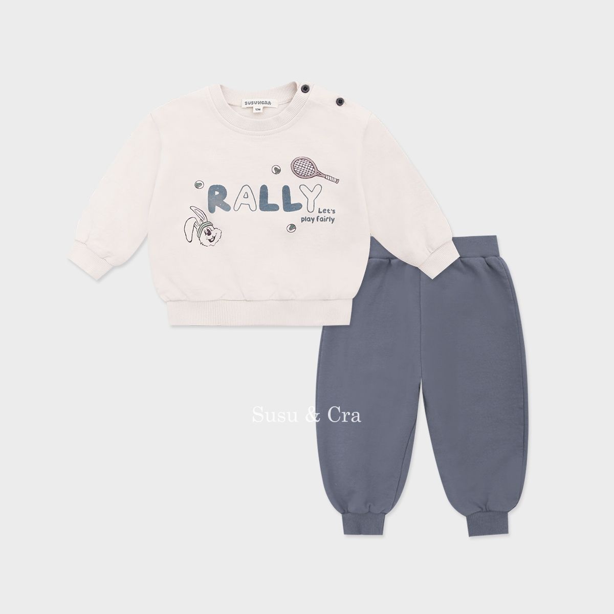 슈슈앤크라 mini 에프넬 상하복 딥크림 023103GDR04DC_이미지