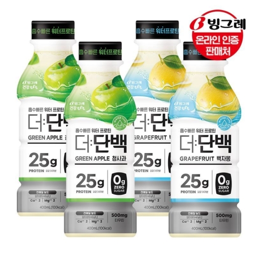 빙그레 더단백 워터 프로틴 청사과 400ml (10개)_이미지