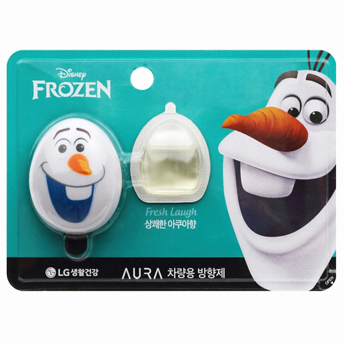 LG생활건강 아우라 디즈니 통풍구형 방향제 (울라프 상쾌한아쿠아)_이미지