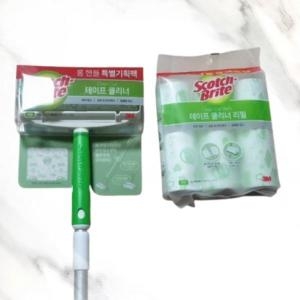 3M 스카치브라이트 클린컷 테이프클리너 대형 롱핸들 (본품1개 + 리필7개)_이미지