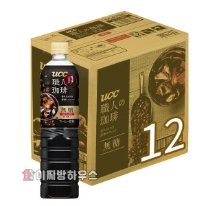 UCC 무가당 액상커피 900ml 12개 노슈가 일본커피 블랙커피