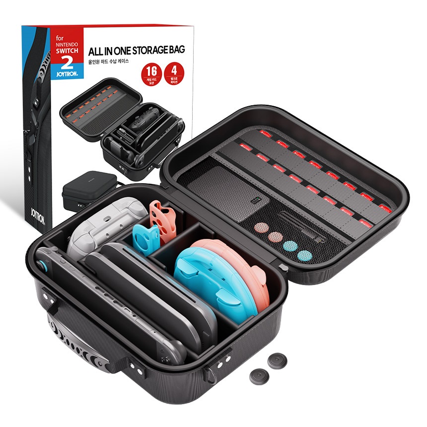 닌텐도 스위치2 올인원 하드 수납 케이스 블랙_이미지
