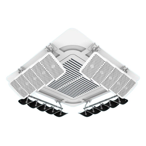 여신 무타공 상하좌우 조절가능 천장형 시스템 에어컨 바람막이 (기본형)_이미지