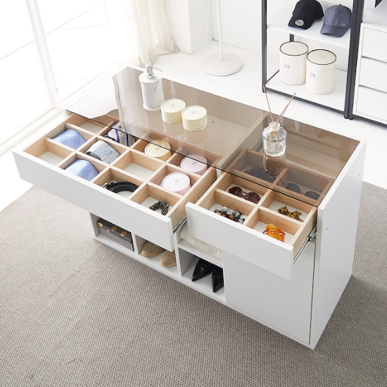 가이온 템스 선반형 드레스룸 아일랜드 서랍장 1200_이미지