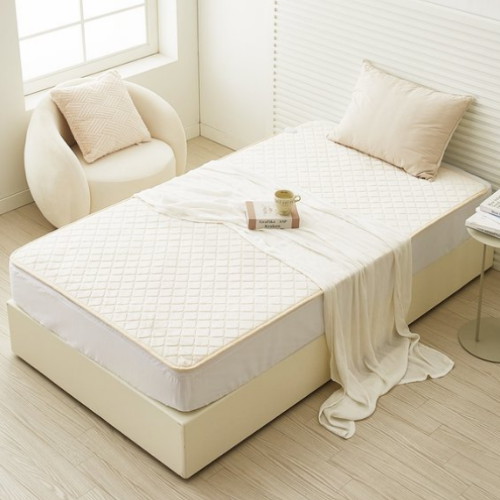 한일좋은자리 소프트 극세사 베이지 탄소매트 (슈퍼싱글, 115x200cm)_이미지