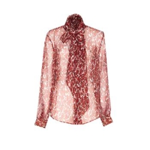 LAVALLIERE BLOUSE IN SILK CHARMEUSE 842861/Y4J359477