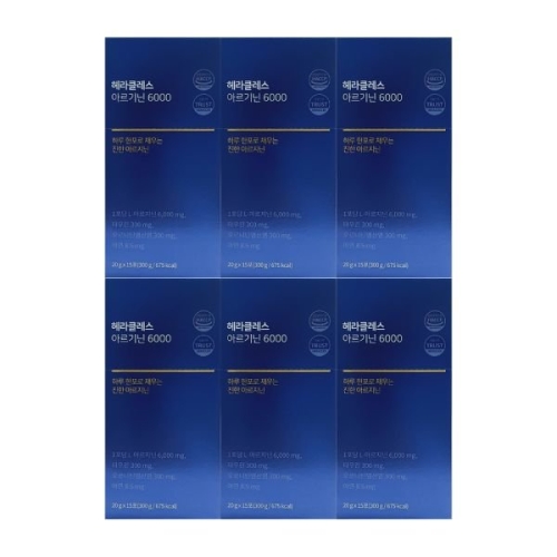 엘파인 헤라클레스 아르기닌 6000 20g 15포 (6개)
