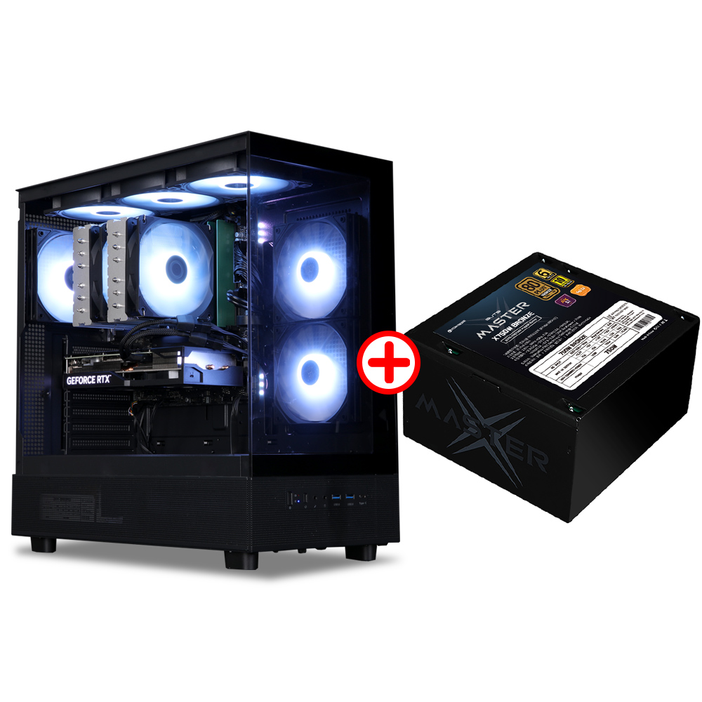 몬스타 가츠 X520LA 리버스 + MASTERX X750W 80PLUS브론즈 (블랙 패키지)_이미지