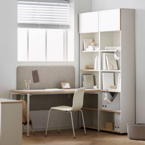 데스커 5단 콘센트형 상부도어형 h형 책상 (1200x600)_이미지