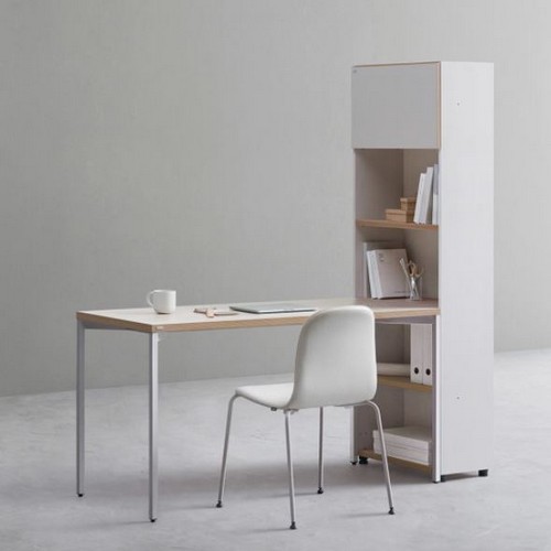 데스커 5단 콘센트형 상부도어형 h형 책상 (1200x600)_이미지