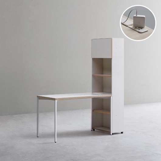 5단 콘센트형 상부도어형 h형 책상